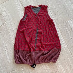 Stylish Red and Gray Women's Vest